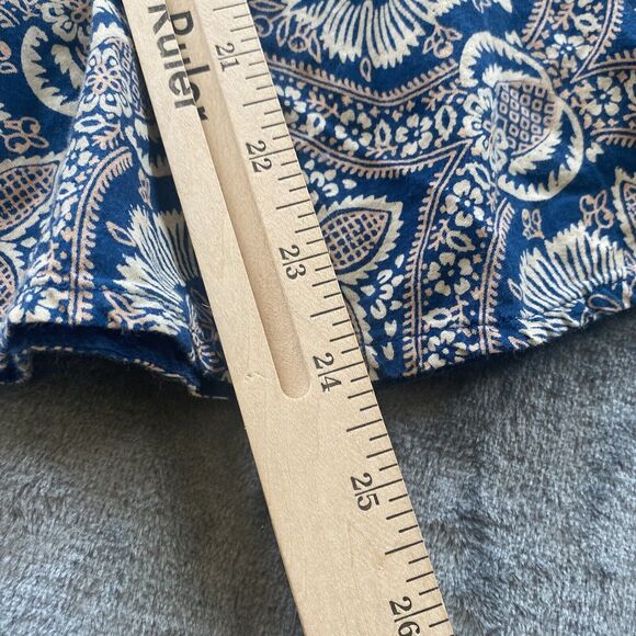 Anthropologie Roller Rabbit Culotte Womens Large Blue Yarella Flounce Pants Boho - Picture 14 of 15